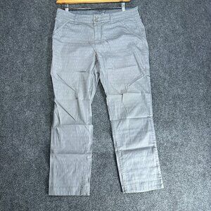Horny Toad  Pants Womens 10 Gray Print Cotton Stretch Chino Pockets